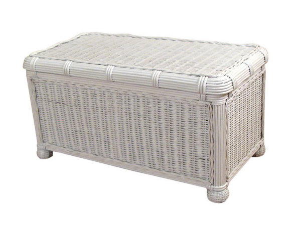 White wicker blanket box new arrivals